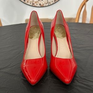 Vince camuto red patent pump